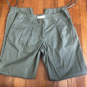 Michael Kors Green Khaki Cargo Pants Cropped